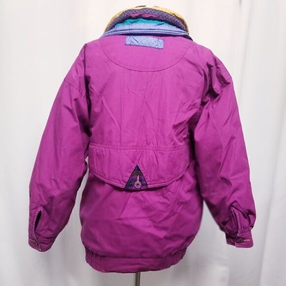 Vintage 90s y2k Puffy Puffer Warm Winter Snow Ski Jacket British Mist Woman's Md - Picture 3 of 10